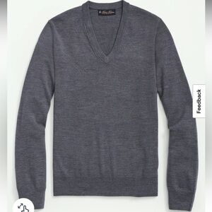 Brooks Brothers Men's Charcoal V-Neck Sweater